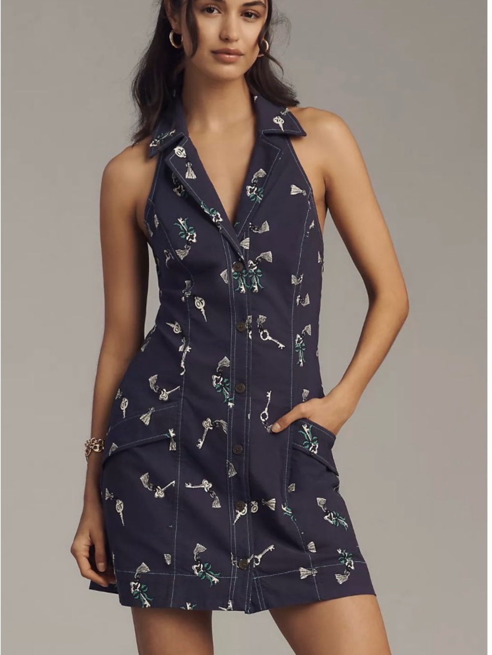 NWT Anthropologie x Maeve The Amelia Collared Mini Dress in XS